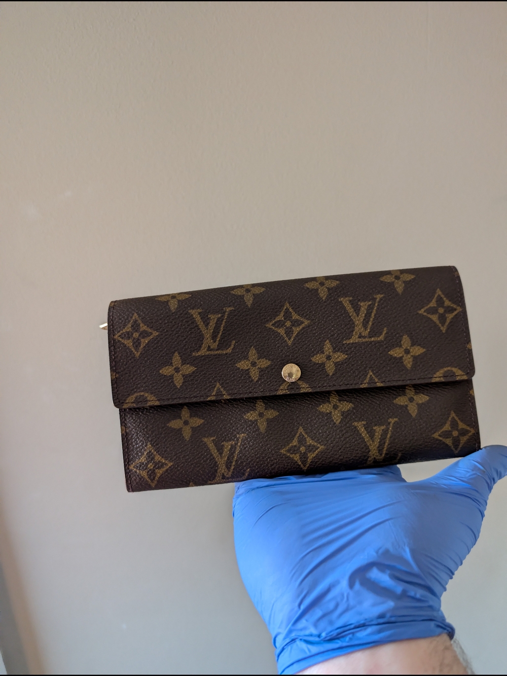 Louis Vuitton Monogram Canvas Flap Wallet - Brown